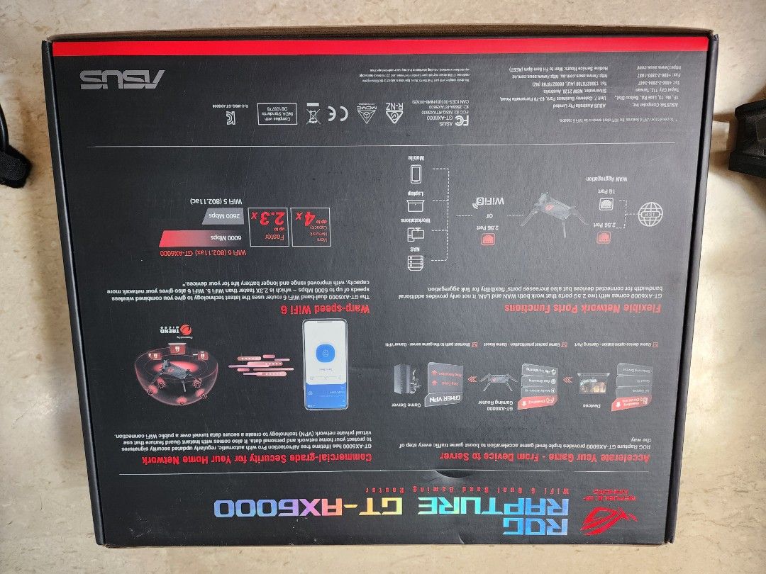 ASUS ROG Rapture GT-AX6000 WiFi 6 Gaming Router62863110450306112