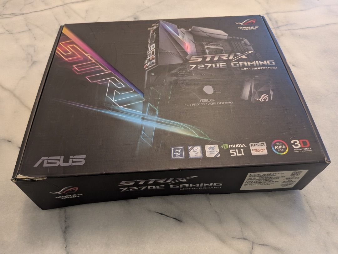 ASUS ROG STRIX Z270E Gaming Motherboard & Core i7-7700 CPU (Category: Computer Parts) located in Singapore. Submitted by veeedka (Listing ID 1376333310, Image 1). Description: ASUS ROG STRIX Z270E Gaming Motherboard & Core i7-7700 CPU.