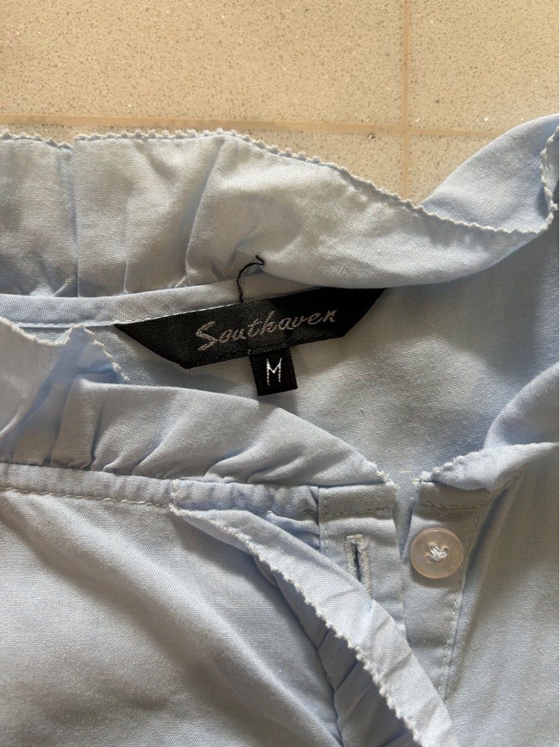 Babydoll vintage blue blouse (Category: Blouses) located in Singapore. Submitted by meta_angel (Listing ID 1376228946, Image 2). Description: Very sweet babydoll blouse perfect for work or dates! I’ve only wore it twice so it is in good condition! -Meetups at my convenience -$3 mailing fee.