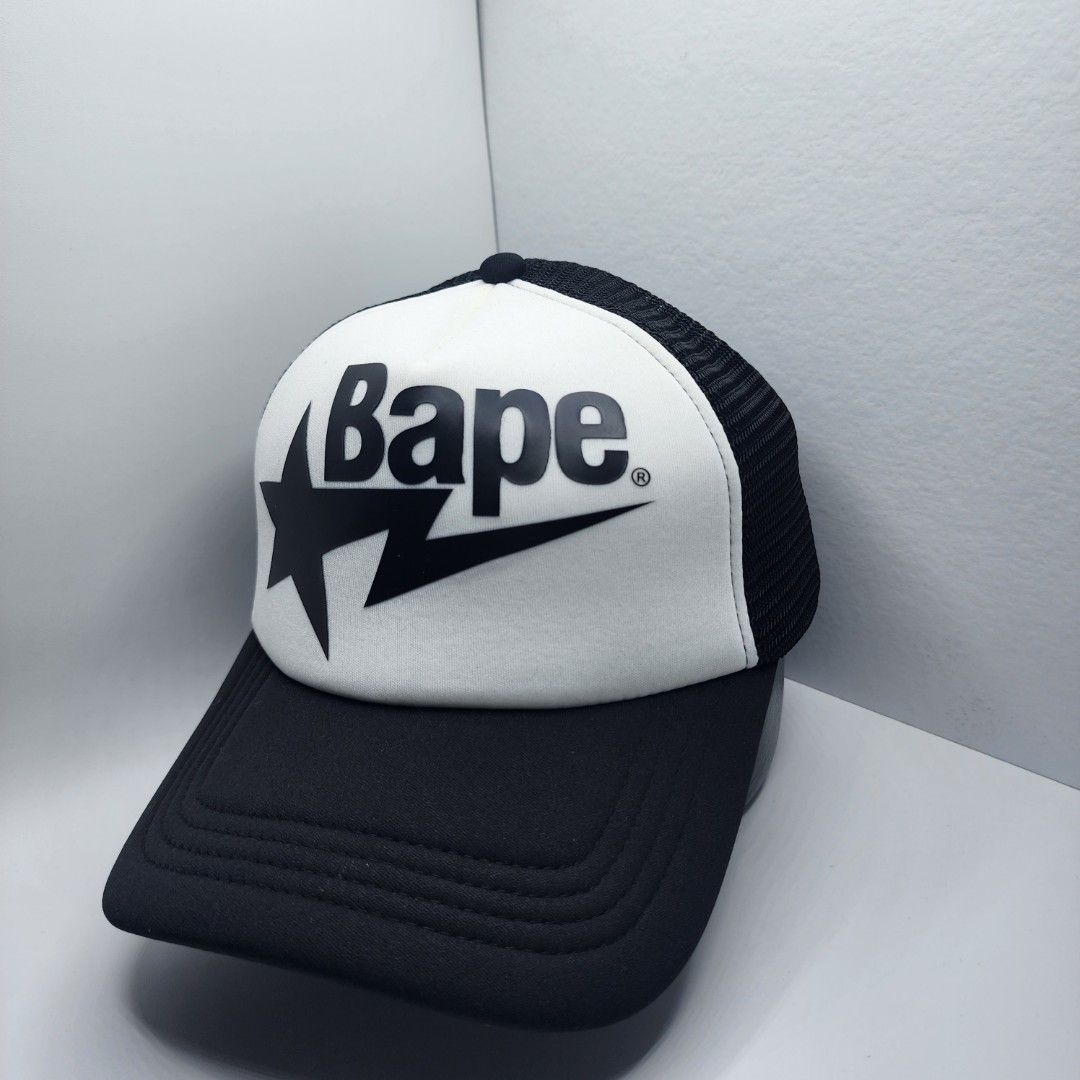 BAPE TRUCKER HAT (Category: Caps & Hats) located in Quezon City. Submitted by randomthangz (Listing ID 1376305137, Image 3). Description: bape trucker hat.