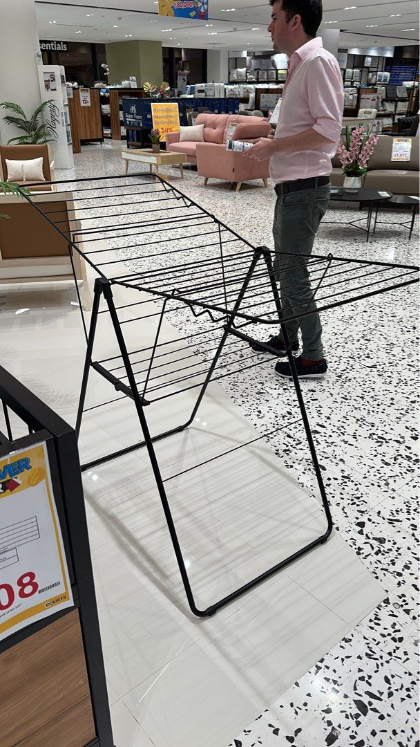 Black Foldable Clothes Drying Rack