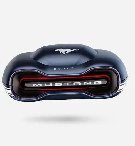 Boult Mustang GT Wireless Earbuds (Category: Earphones) located in Singapore. Submitted by ivalueshopsg (Listing ID 1376408941, Image 3). Description: Boult Mustang GT wireless earbuds. Dark blue charging case with Mustang logo. Comfortable fit with multiple ear tip sizes. Stylish design..