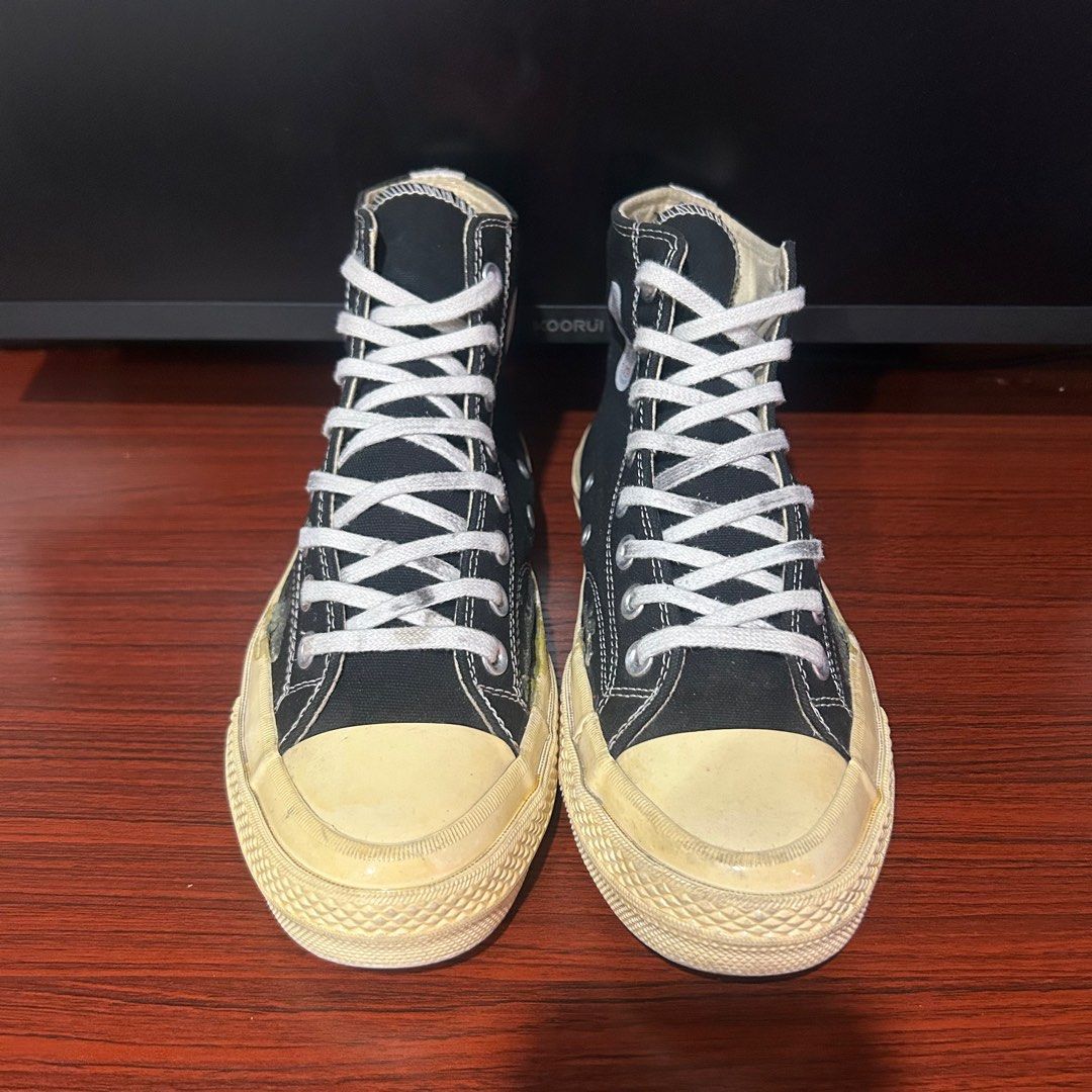 CONVERSE CHUCK 70s HIGH xx CDG BLACK (Category: Sneakers) located in Quezon City. Submitted by sharatraycooo (Listing ID 1376395010, Image 2). Description: CONVERSE CHUCK 70s HIGH xx CDG BLACK US MEN 7.5 US WOMEN 9.5 EURO 41.