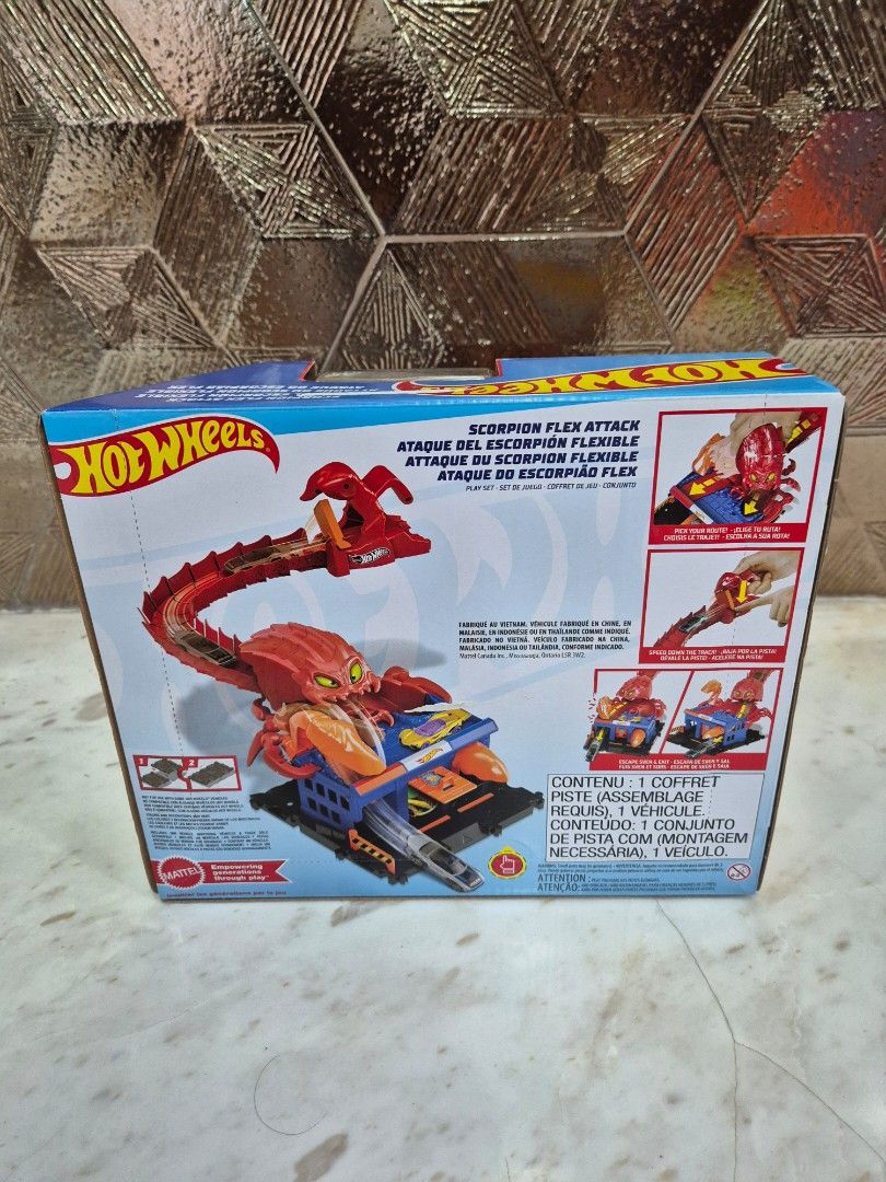 Hot Wheels Scorpion Flex Attack (Category: Action & Battle Toys) located in Taguig. Submitted by jingojinx (Listing ID 1376336064, Image 2). Description: For Sale Hot Wheels Scorpion Flex Attack Unopened RFS: Decluttering :) Item near BGC Taguig/Mckinley Hill Near Venice Piazza Shipping c/o buyer Thanks!.
