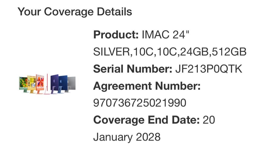 2025 iMac M4 10 核 24GB 512GB 存储 银色62863060631171112