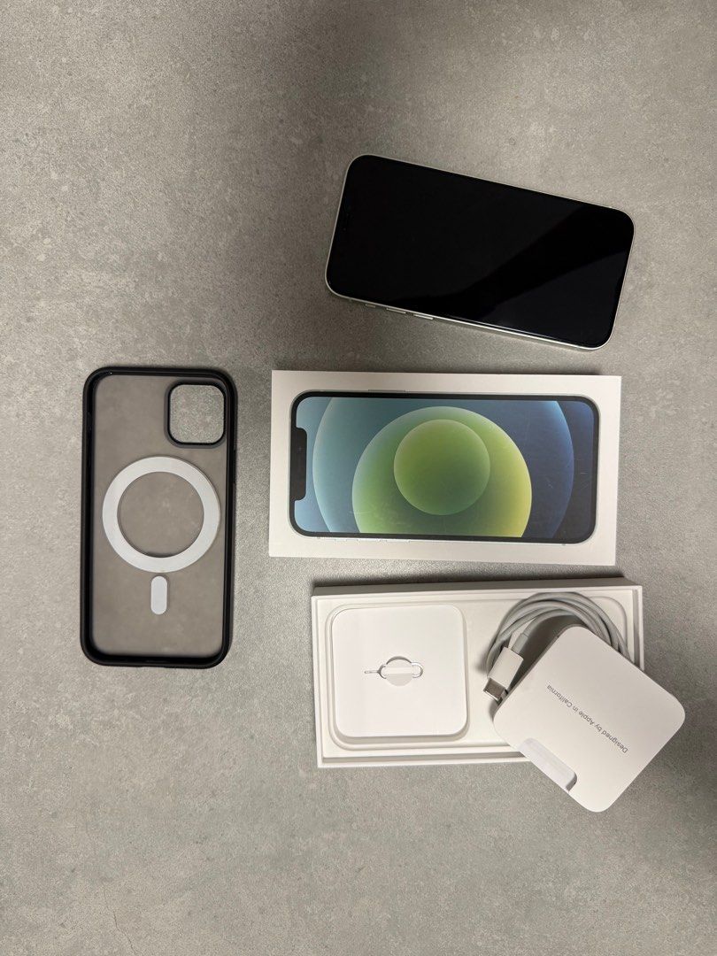 iphone12 128gb 連機殼，有盒有配件, 手提電話, 手機, iPhone