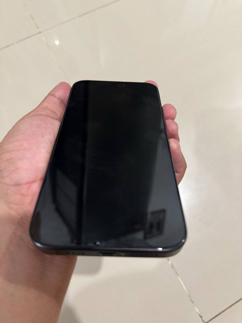 iPhone 15 Pro Max 256GB Black (Category: iPhone 15 Series) located in Pasay City. Submitted by justinenocillado (Listing ID 1376243945, Image 1). Description: 90BH Black Titanium HK var (with Facetime Audio) FU (any sim) Never been open or repair Unit and Box only.