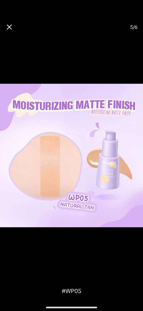 IRENEDA Soft Matte Foundation (Category: Makeup) located in Paranaque City. Submitted by genxie_ (Listing ID 1376250213, Image 3). Description: 📍 Shade: WP05 (3 pcs available) 💸 Original Price: ₱169 EACH 🛍️ Sale Price: ₱90 each or ₱300 for all 3! Achieve a flawless, airbrushed look with the Ireneda Soft Matte Foundation — your go-to base for everyday wear or full glam! 💖 Shade WP05 – Ideal for warm, light to medium skin tones ✨ Soft matte fin