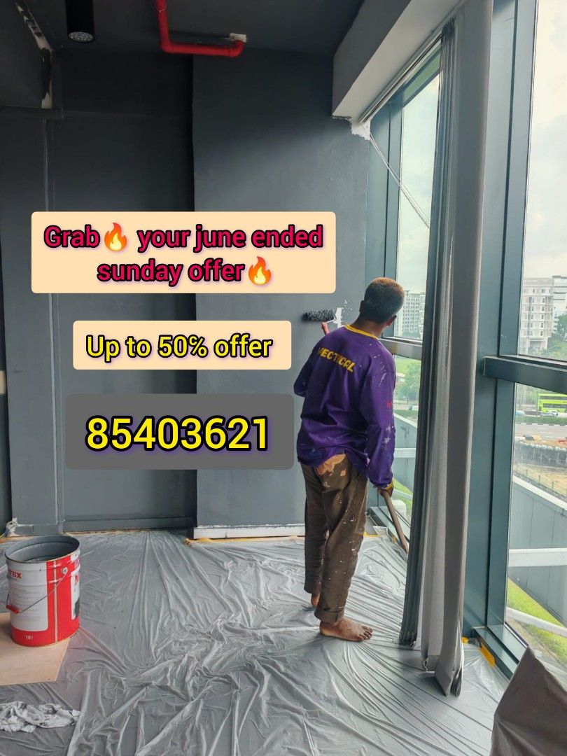 🔥June ended sunday offer price 🔥 Bto,hdb,condo,masonettes, landed house painting service.628630784203551114