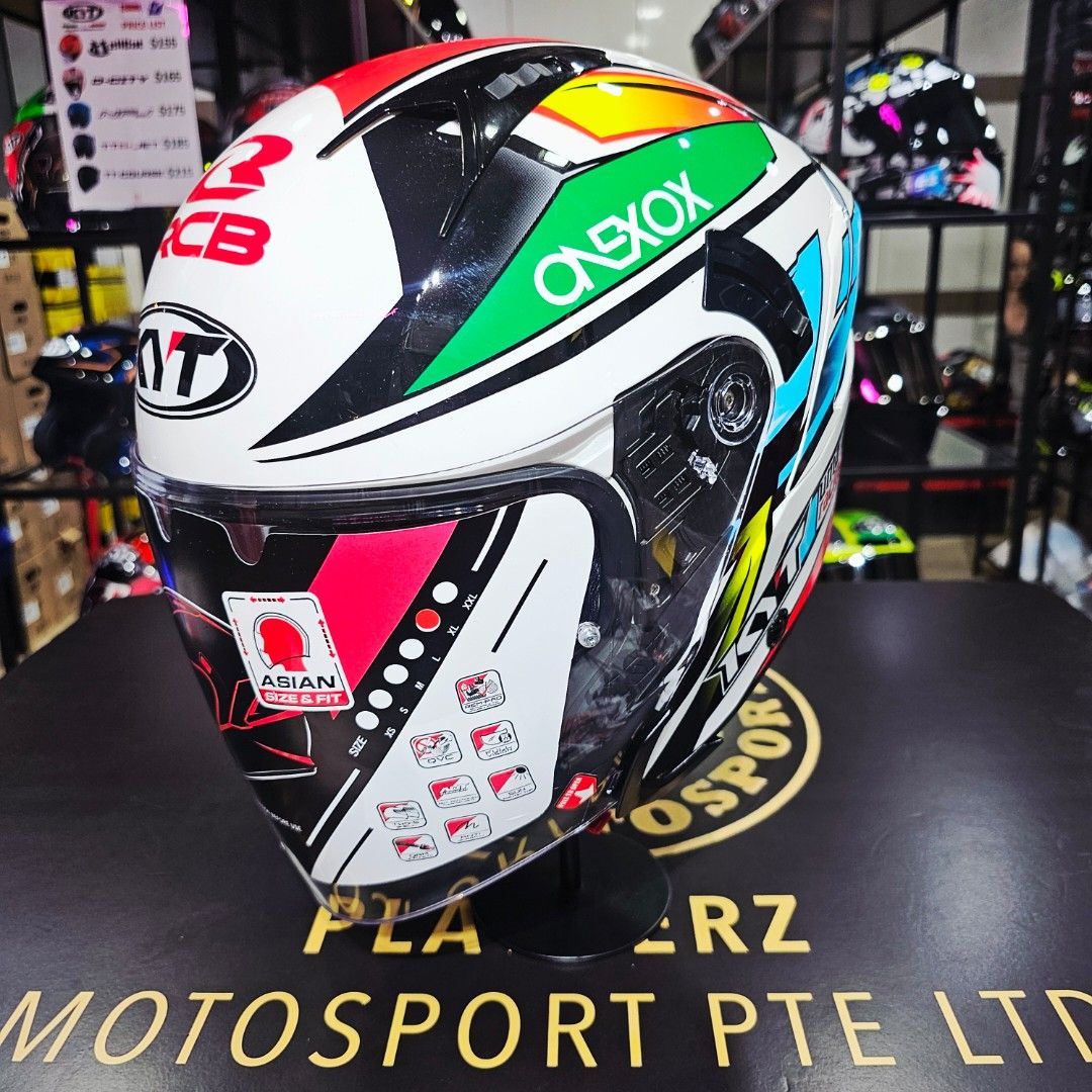 KYT NFJ KASMA DANIAL HELMET (Category: Motorcycle Apparel) located in Singapore. Submitted by playberzmotosport (Listing ID 1376302043, Image 2). Description: KYT NFJ KASMA DANIAL HELMET..🔥🔥!! -RETAIL PRICE @$185 -PROMO @$165.. 🔥!! -TRADE IN PROMO @$145..🔥🔥!! (TRADE IN ANY USED OLD HELMET AT ANY CONDITION..😊👍!!) *VIEWING OR TRYING OF SIZES AT OUR SHOWROOM : PLAYBERZ MOTOSPORT -ADD: TOH GUAN CENTRE #06-11 (S608609) -TIME: OPEN DAILY.. 🤗💖!