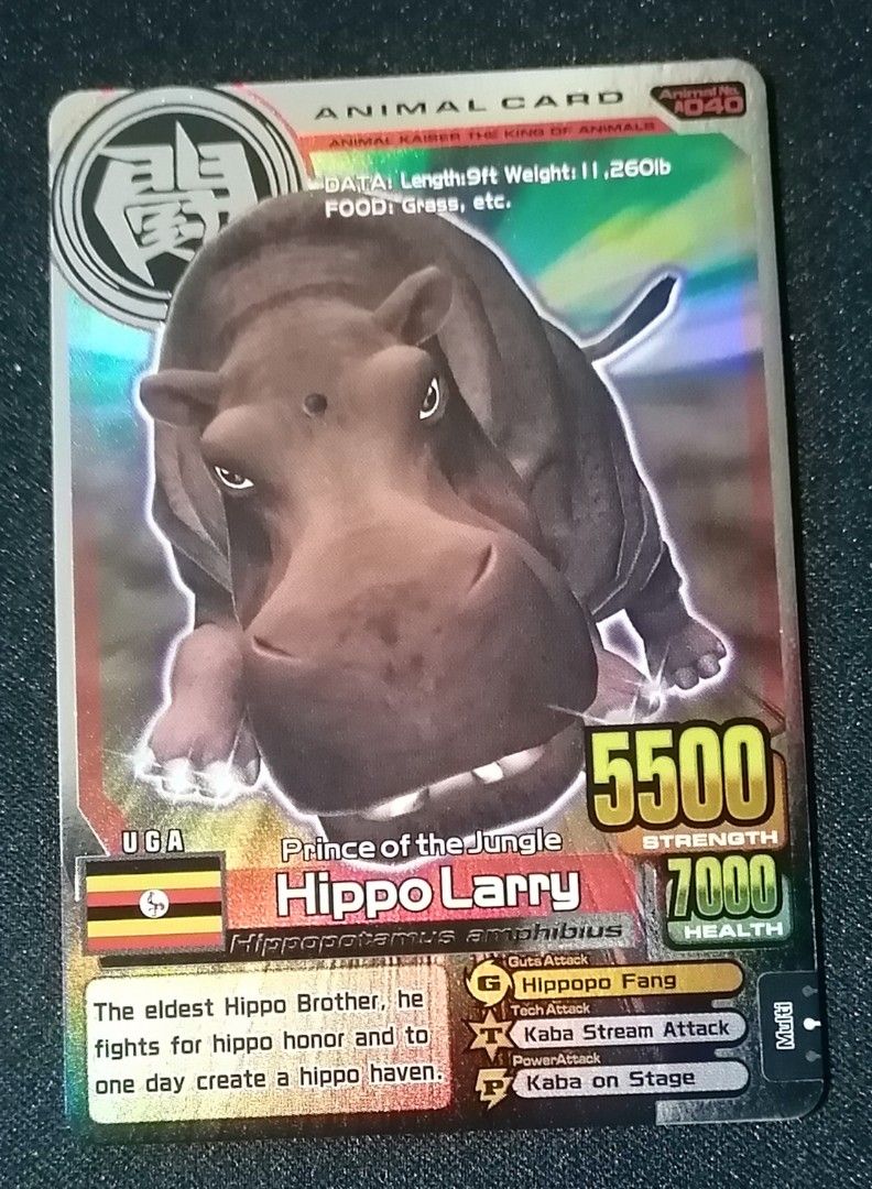 Latest Rare Silver Hippo Larry Animal Kaiser Plus Version 2 V2