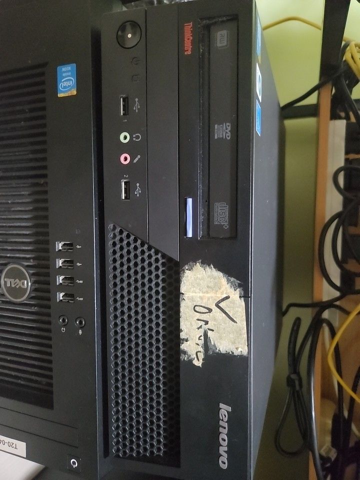 Lenovo ThinkCentre M58 Desktop (Category: Desktops) located in Singapore. Submitted by badutla (Listing ID 1376383979, Image 1). Description: Lenovo ThinkCentre desktop computer. Black color. Includes DVD drive and USB ports. In working condition, suitable for basic computing. Previously used for lab testing duo-core processor No Hard disk No power supply.