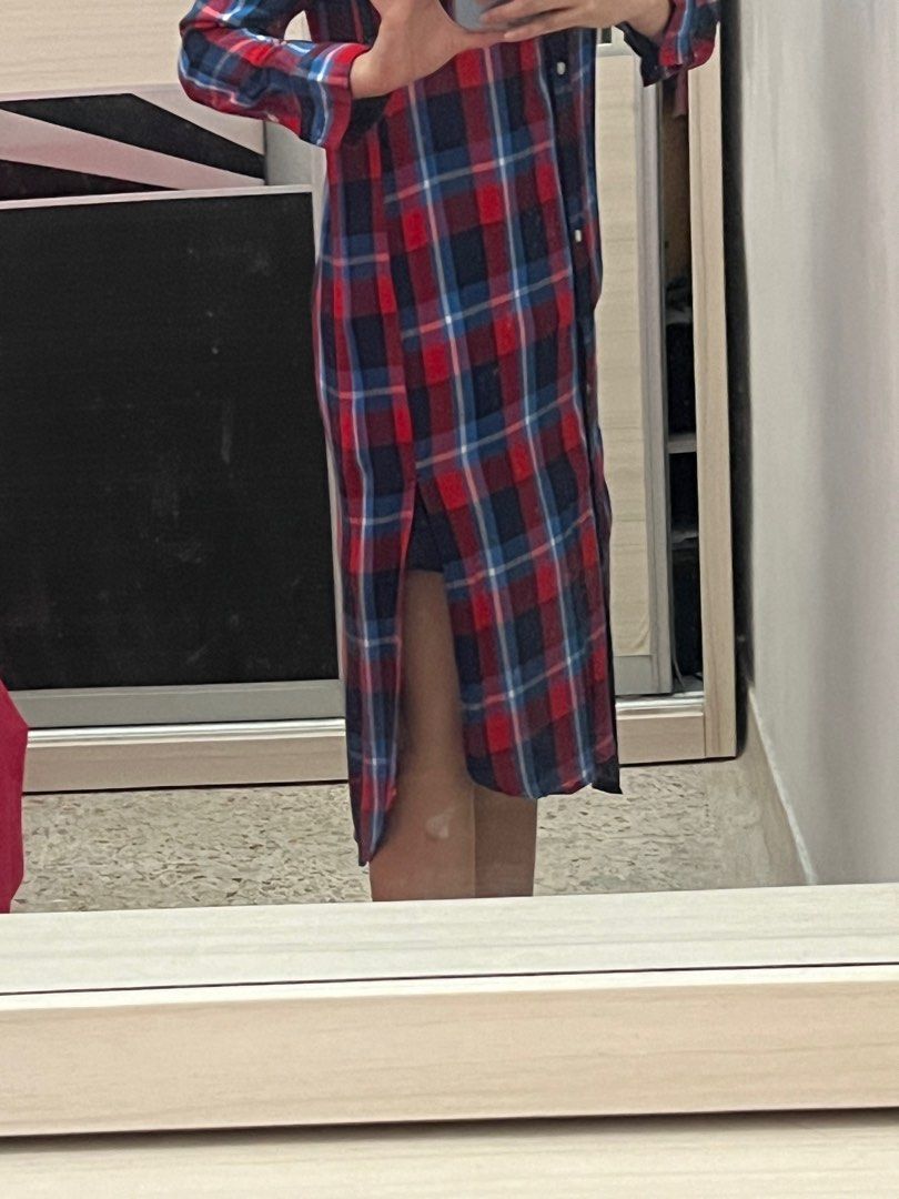 Levi's Red Blue Plaid Shirt Dress, Women's Fashion, Dresses & Sets, Dresses  on Carousell