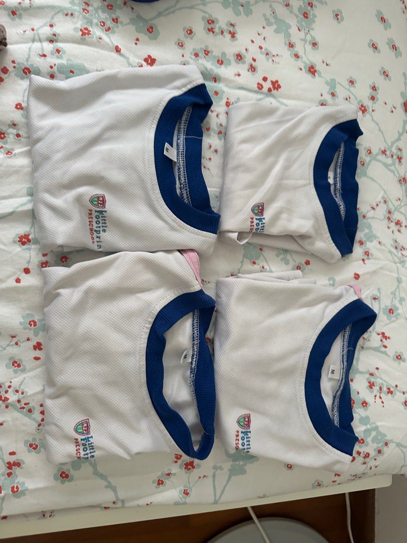 Little Footprint school uniform (Category: Babies & Kids Fashion) located in Singapore. Submitted by bluewings007 (Listing ID 1376348587, Image 2). Description: Little footprint uniform 1 x dress S light use 1 x dress XS well use 1 x PE T Shirt S well used 3 x PE T Shirt M well used No pants .