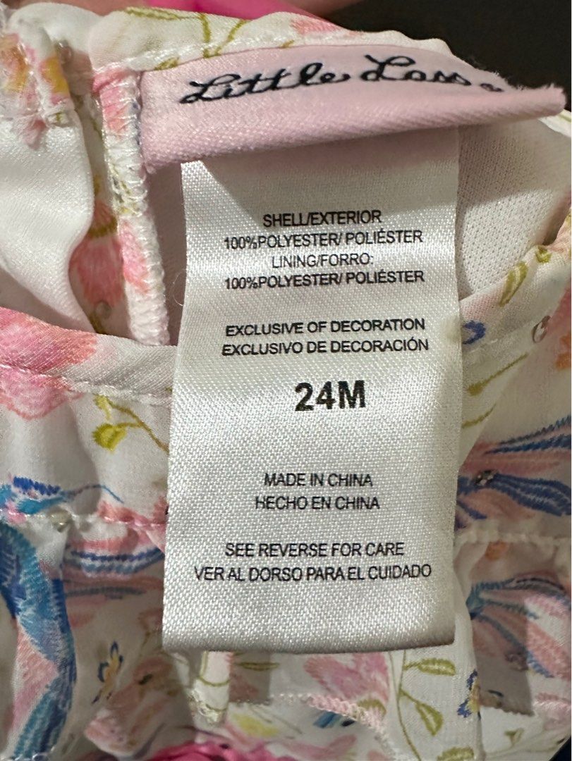 Little Lass Dress (Category: Babies & Kids Fashion) located in Paranaque City. Submitted by decluttermatters (Listing ID 1376412355, Image 3). Description: From 🇺🇸 Size is 24 months on tag ✅ For used items, kindly manage your expectations. If you are meticulous with used clothings, I highly suggest you bid on new or excellent used condition items to save us both time and hassle. Thanks! ✅ Actual color may differ due to lighting and depending on