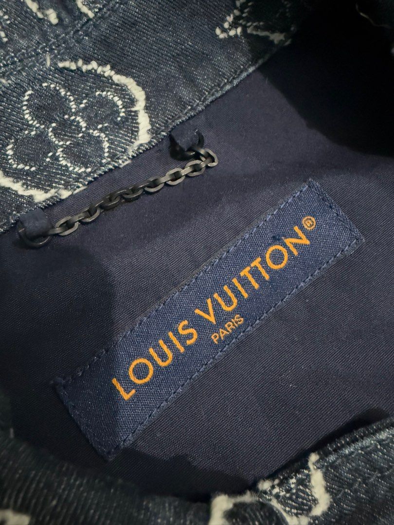 Louis Vuitton Carpenter Denim Short Sleeve (Category: Luxury Apparel) located in Bayambang. Submitted by highendsph (Listing ID 1376263624, Image 3). Description: Size: Best fit to L-Xl.
