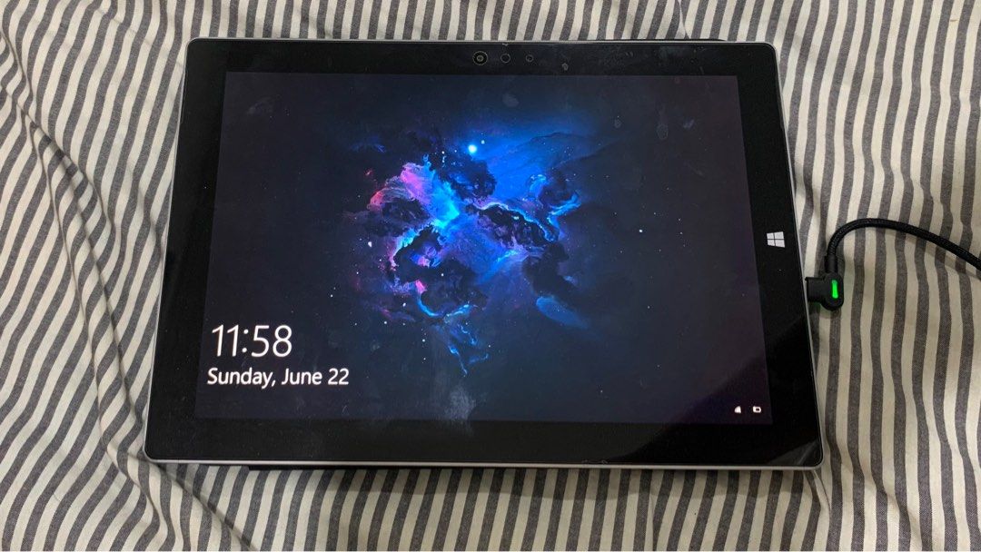 Microsoft surface 3 (Category: Windows) located in Sepang. Submitted by rul2891 (Listing ID 1376397212, Image 1). Description: Microsoft surface 3 windows tablet condition 9.5/10 windows 10, 4gb ram free Bluetooth keyboard with trackpad free charger with cable included built in screen protector free 128gb SD card included reason: didn't use it much good for office and storage management use postage can settle in dms .