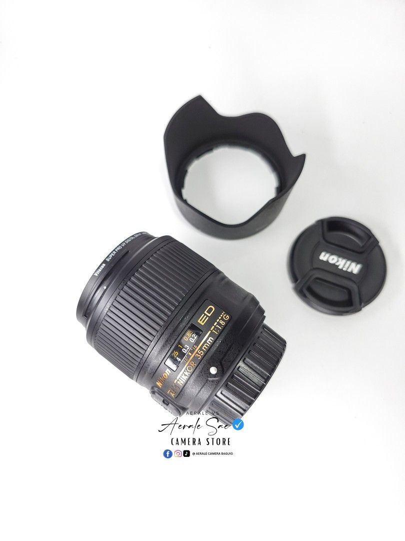 Nikon 35mm 1.8G ED Fullframe (Category: Lens & Kits) located in Baguio. Submitted by aeralecamerastore (Listing ID 1376311061, Image 3). Description: Nikon 35mm 1.8 G ED Fullframe P 23,500 No issues Cosmetics 10/10 Good Condition Actual Photo Posted 📷 📍 Open For Cash on delivery anywhere in the Philippines 🇵🇭 We accept Cash on Pick-UP LBC 📦 Inclusions : 📦 What's Included Lens Cap Rear Cap Lens Hood For more camera deals and new arrivals fol