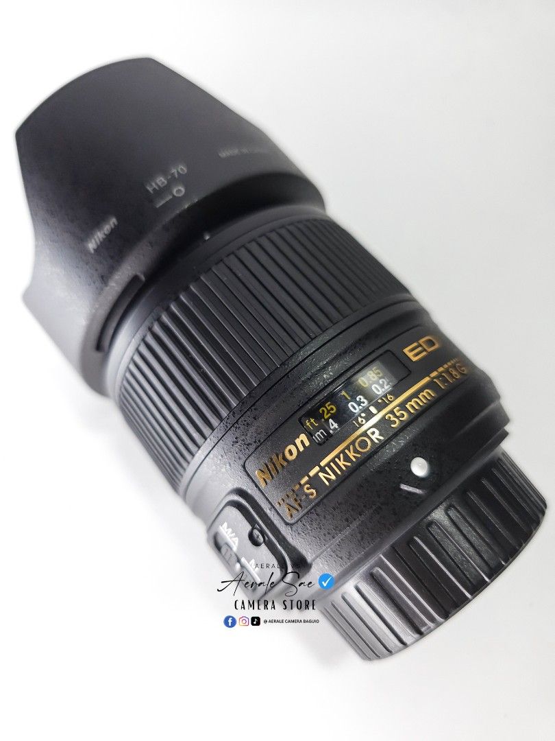 Nikon 35mm 1.8G ED Fullframe (Category: Lens & Kits) located in Baguio. Submitted by aeralecamerastore (Listing ID 1376311061, Image 2). Description: Nikon 35mm 1.8 G ED Fullframe P 23,500 No issues Cosmetics 10/10 Good Condition Actual Photo Posted 📷 📍 Open For Cash on delivery anywhere in the Philippines 🇵🇭 We accept Cash on Pick-UP LBC 📦 Inclusions : 📦 What's Included Lens Cap Rear Cap Lens Hood For more camera deals and new arrivals fol