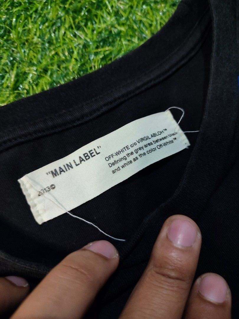 Off White Golden Ratio (Category: Coats, Jackets and Outerwear) located in Infanta. Submitted by lloydthrift (Listing ID 1376418287, Image 3). Description: Dime's: 23 x 28 Condition: Very Good Issue: crack print Color Rate: 8/10 Payment First through Gcash plus SF..