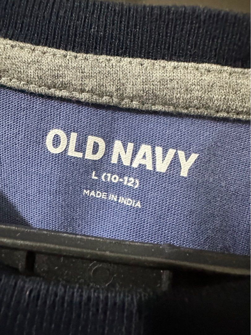 Old Navy Tshirt (Category: Babies & Kids Fashion) located in Paranaque City. Submitted by decluttermatters (Listing ID 1376411146, Image 2). Description: 👕 💯 original 👕 From 🇺🇸 👕Size is 10-12. 👕Worn very few times only RFS: Outgrown ✅ For used items, kindly manage your expectations. If you are meticulous with used clothings, I highly suggest you bid on new or excellent used condition items to save us both time and hassle. Thanks! ✅ Actual 