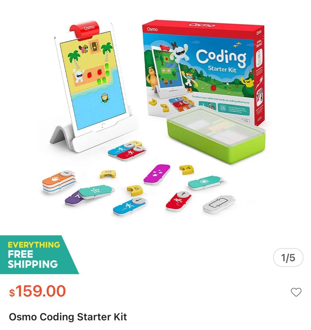 OSMO coding (Category: Children's Books) located in Singapore. Submitted by milopenggood (Listing ID 1376355405, Image 2). Description: Brand new OSMO CODING STARTER PACK best for kids to learn coding with iPad Bought $129+ Selling at $80 as I have extra set.