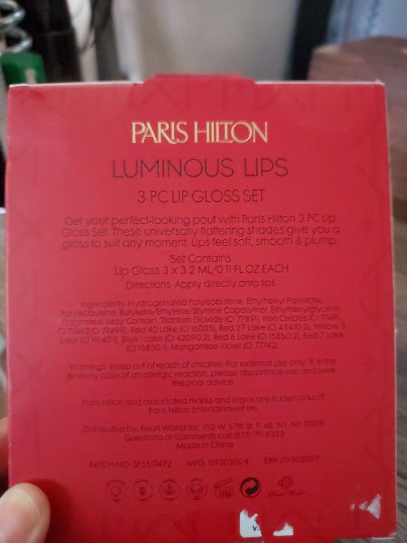 Paris Hilton Luminous lips 3 pc gloss set (Category: Makeup) located in Pasig City. Submitted by sensenwashington (Listing ID 1376238576, Image 3). Description: Sealed Paris Hilton Lip Gloss pasalubong from the US RFS: i do not use gloss.