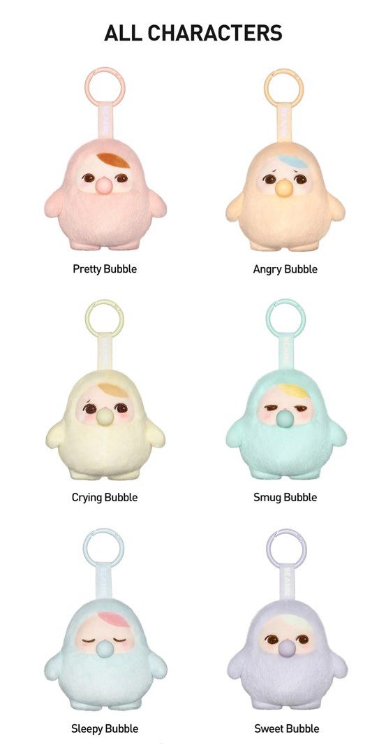 Brand New POP MART PUCKY BEANIE BUBBLE UP SERIES-Plush Pendant