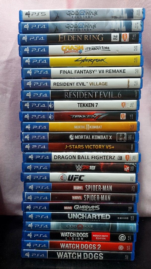 PS4/ PS5 GAMES FOR SALE!!! (Category: PlayStation) located in Santa Rosa. Submitted by agentred1142 (Listing ID 1376224919, Image 1). Description: PS4/ PS5 GAMES FOR SALE Location: STA ROSA LAGUNA - MEET UP - JNT - LBC/COP - LALAMOVE GOW Ragnarok - 1600 GOW Ragnarok (PS5) - 1500 Elden Ring - 1700 Crash Bandicoot 4 Its About Time - 900 Cyberpunk 2077 - 900 Final Fantasy 7 Remake - 1000 Resident Evil 8 Village - 1000 Resident Evil 6 - 600 Tekken 7 