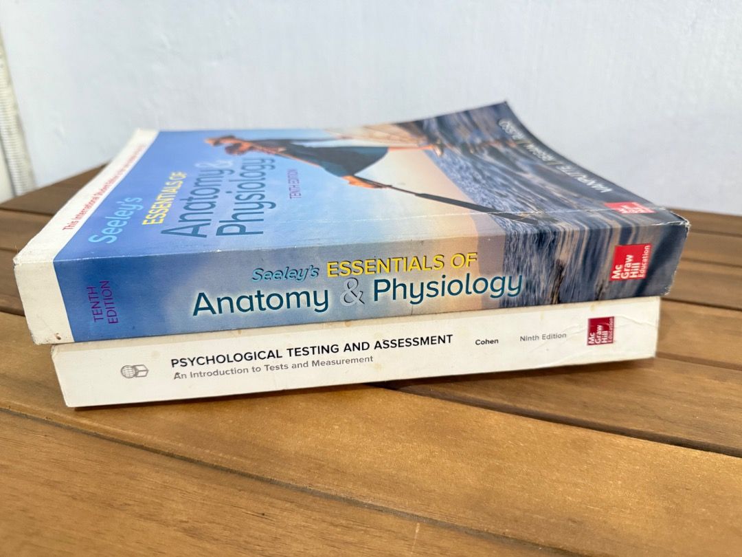 Psychology Books (Category: Textbooks) located in Manila. Submitted by lucy571005 (Listing ID 1376267428, Image 2). Description: Pre-Loved Textbooks for Sale – Bundle Price: PHP 1,000 (for both books) Location: Manila Pick-up / Delivery via Lalamove 📘 Seeley’s Essentials of Anatomy & Physiology (Tenth Edition) * Complete and intact * Great for nursing or allied health students * Some signs of use, but no missing pages 📙 Psychological Testing an