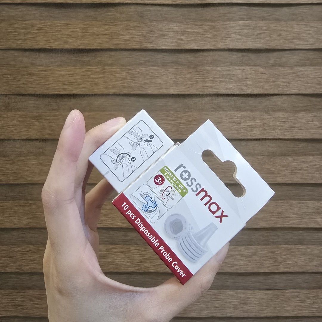 Rossmax Thermometer Cover Probe (Category: Thermometers) located in San Juan City. Submitted by jasonsshopee (Listing ID 1376322550, Image 2). Description: 200 for 15 pcs New and as posted 3 little boxes with 5 pcs each.