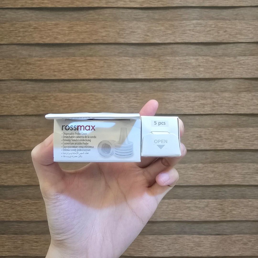 Rossmax Thermometer Cover Probe (Category: Thermometers) located in San Juan City. Submitted by jasonsshopee (Listing ID 1376322550, Image 3). Description: 200 for 15 pcs New and as posted 3 little boxes with 5 pcs each.