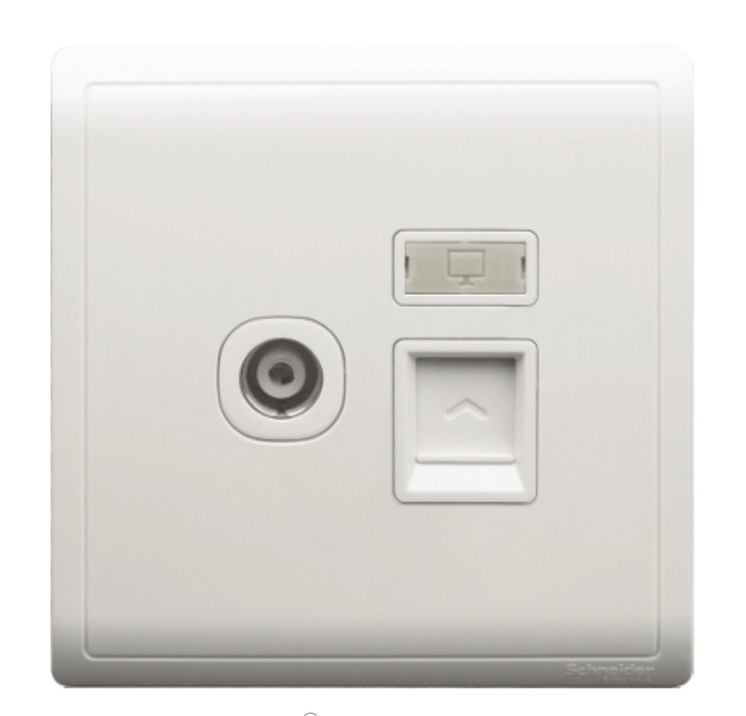 Schneider Electric Pieno RJ45 Data (Cat 5E) + TV Socket (9x9)cm (Category: Office & Business Technology) located in Singapore. Submitted by psslo (Listing ID 1376263223, Image 1). Description: 2 packs available. Pick up at 270030 (Holland V area) or top up for delivery. .