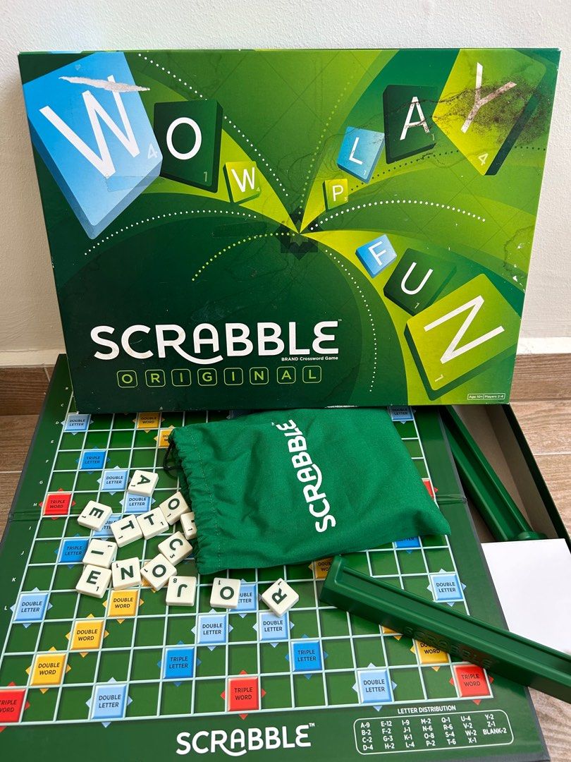 Scrabble Components Scrabble Original Board Game, Hobbies & Toys, Toys & Games on Carousell