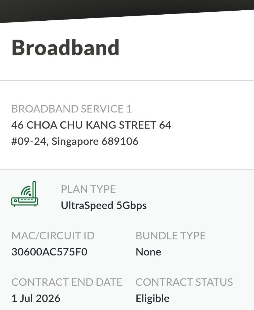 Starhub 5G broadband for 1 year632237920605471119