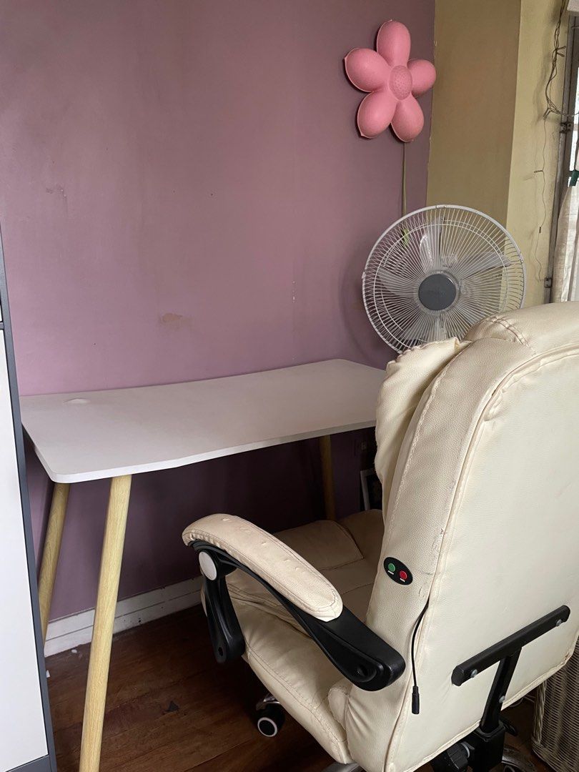 Study table and chair set (Category: Tables & Sets) located in Quezon City. Submitted by rylledeclutters (Listing ID 1376239216, Image 3). Description: negotiable! check picture for flaws rfs: decluttering .