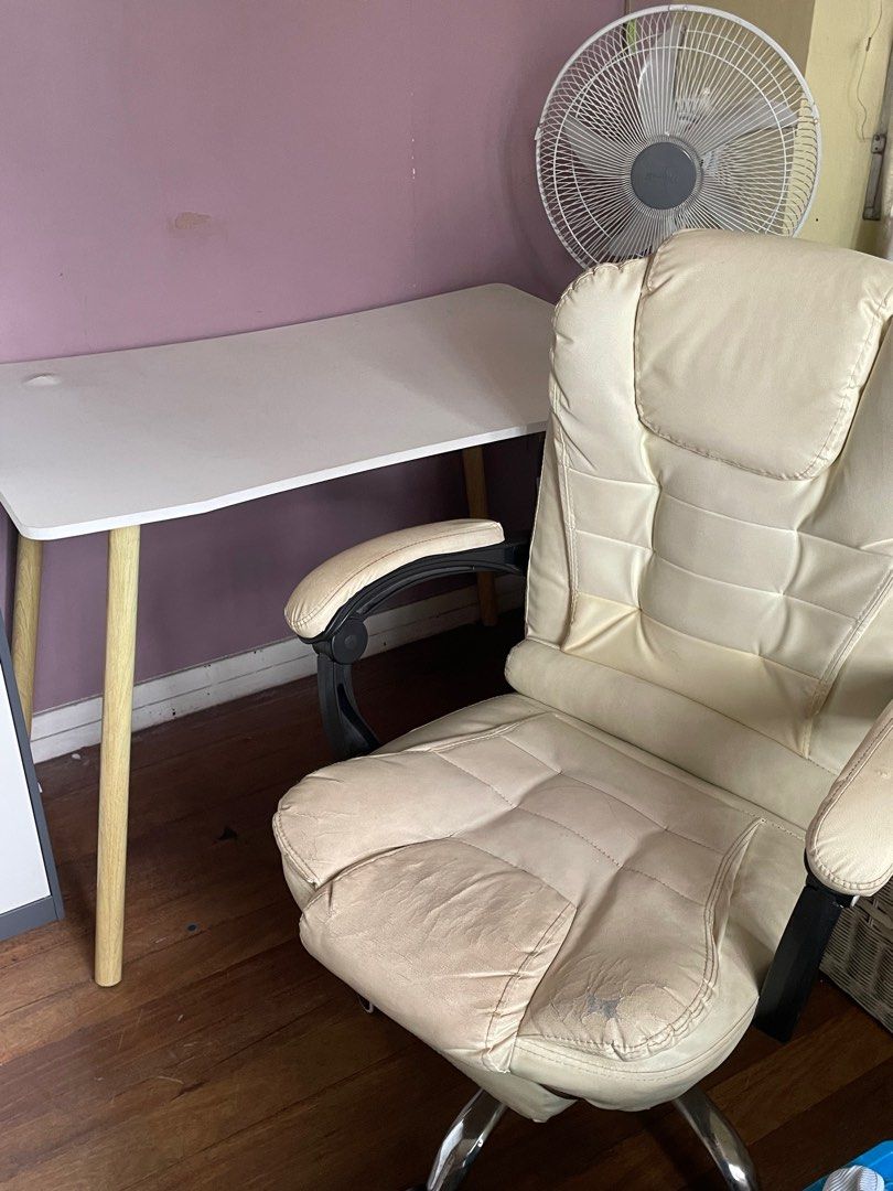 Study table and chair set (Category: Tables & Sets) located in Quezon City. Submitted by rylledeclutters (Listing ID 1376239216, Image 1). Description: negotiable! check picture for flaws rfs: decluttering .