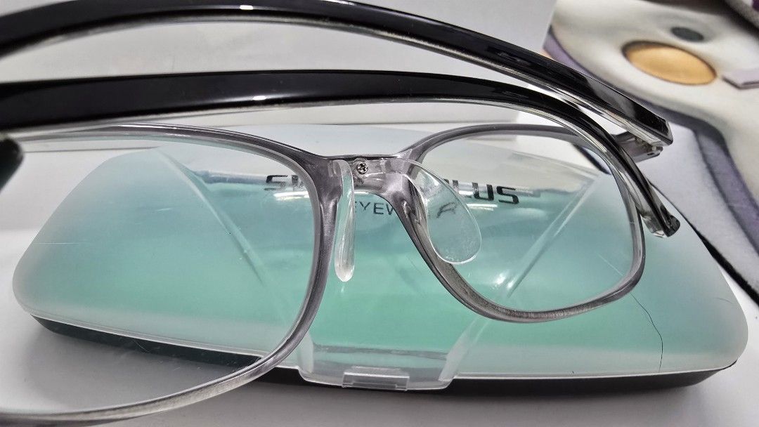 Swiss Plus eyeglasses (Category: Sunglasses & Eyewear) located in Mandaluyong City. Submitted by lylforms (Listing ID 1376340490, Image 3). Description: bought for 1800. barely used. minimal to almost no flaws at all..