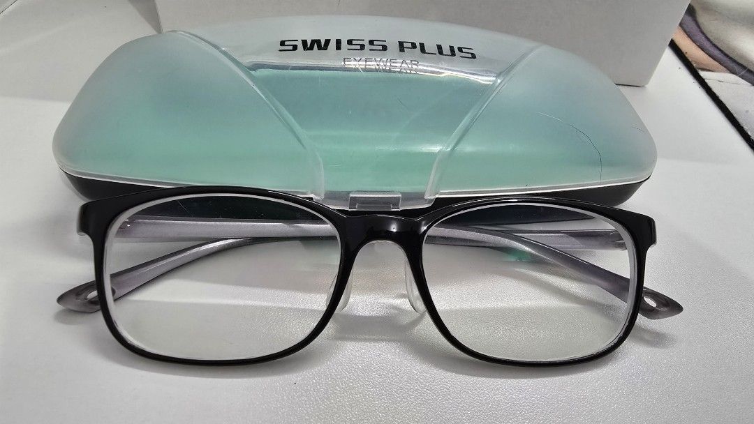 Swiss Plus eyeglasses (Category: Sunglasses & Eyewear) located in Mandaluyong City. Submitted by lylforms (Listing ID 1376340490, Image 1). Description: bought for 1800. barely used. minimal to almost no flaws at all..