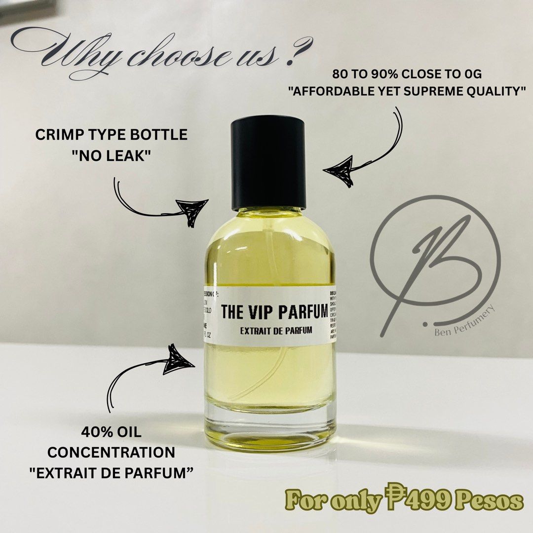 THE VIP PARFUM 40% OIL (Category: Fragrance & Deodorants) located in Manila. Submitted by beniwise (Listing ID 1376234649, Image 1). Description: .