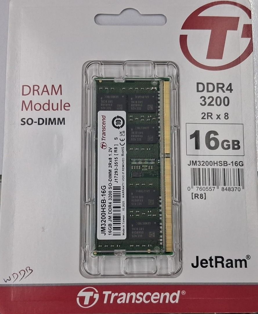 Transcend JetRam JM3200HSB-16G 16GB DDR4 RAM628530555621141128