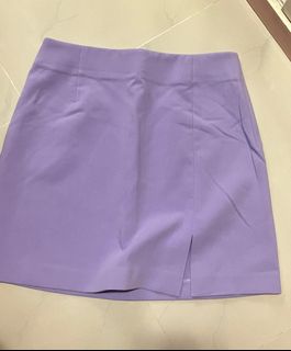 Uniqlo Suit Skirt西裝短裙 淡紫色半截裙64213021406978110