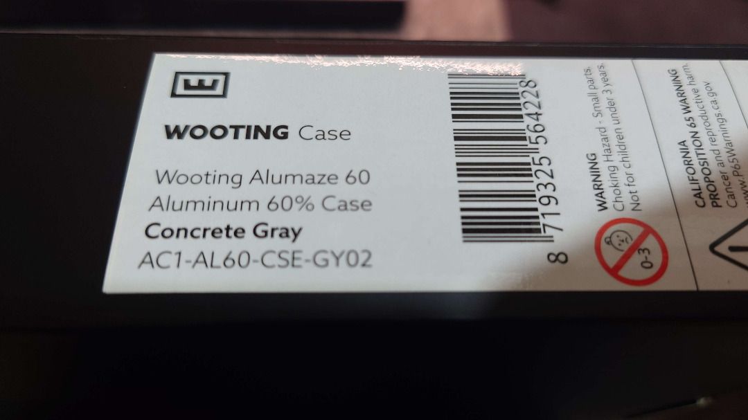 Wooting Alumaze 60 Aluminum Case - Concrete Gray62863059432195112