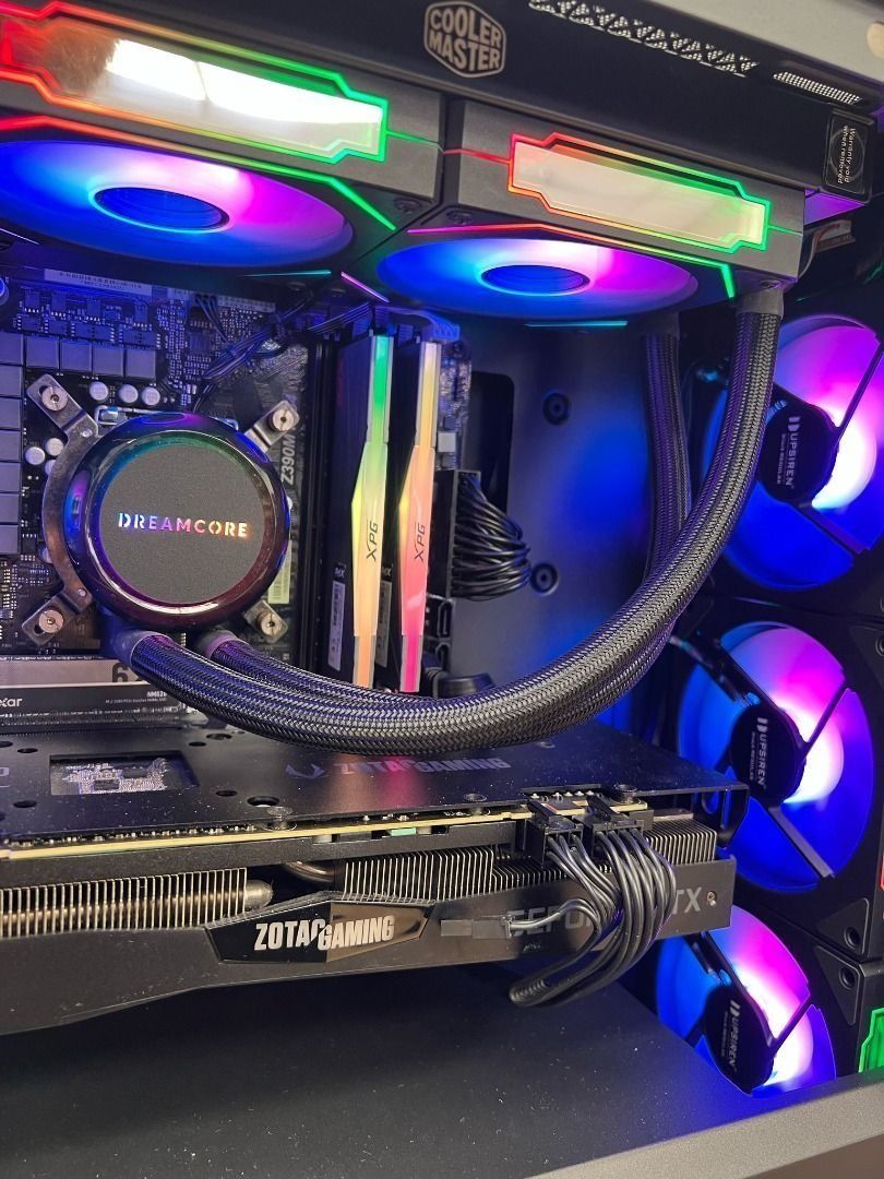 🌈07.07 SALE - RTX 2080 Super Intel i9-9900K 16GB 1000GB DeepCool Macube 110 Mid Tier Gaming Pc - Able to custom pc to RTX 4060 / 4070 super / 4070 ti super / 4080 super / 4090 (Category: Desktops) located in Singapore. Submitted by tradezonepc (Listing ID 1376545460, Image 3). Description: ***Refurbished Set Like new*** 3 months warranty Hi TradeZone is doing a promotion for the month! ⚠️ SELLING PRICE: $1099 ONLY⚠️ (instalment $1159.44) Customi