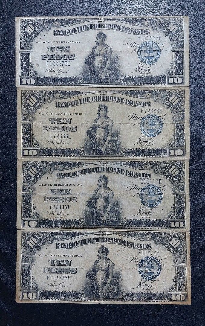 1933 BPI 10 Pesos (Category: Currency) located in Manila. Submitted by wildcrystal.3b537c (Listing ID 1376590261, Image 1). Description: 2.5k each Puregold Makati meet up.