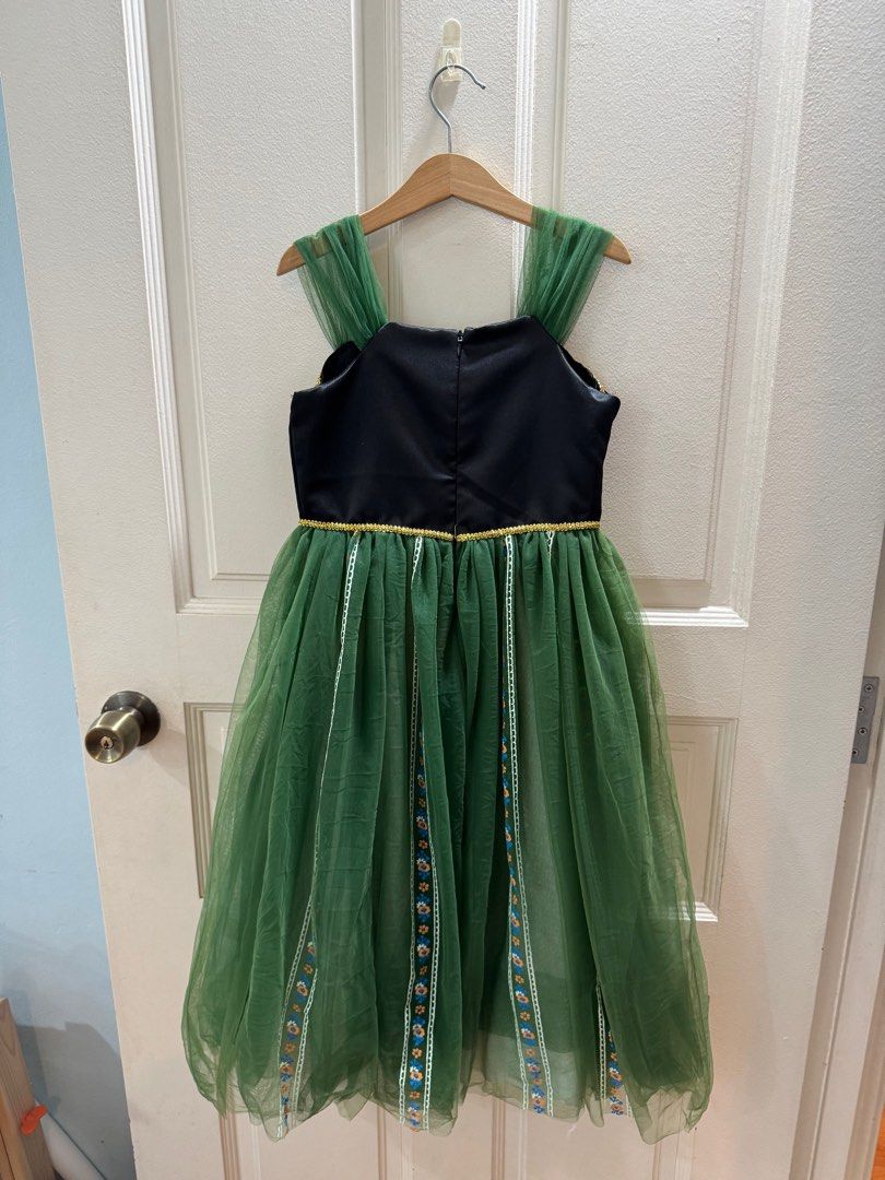 Disney Frozen Anna Dress kids Performance (Category: Babies & Kids Fashion) located in Singapore. Submitted by cx219 (Listing ID 1376490335, Image 3). Description: Disney Frozen Anna Dress . Purchase for school performance. Wear 1 time only. With 3 layers of soft organza and 1 layer lining. Bust 31 cm, waist 28 cm ( measure point to point) Total length 84 cm . Suitable for 6-8 yo. Self collect at Bukit Batok S650395, or top up $2 for normal mail,