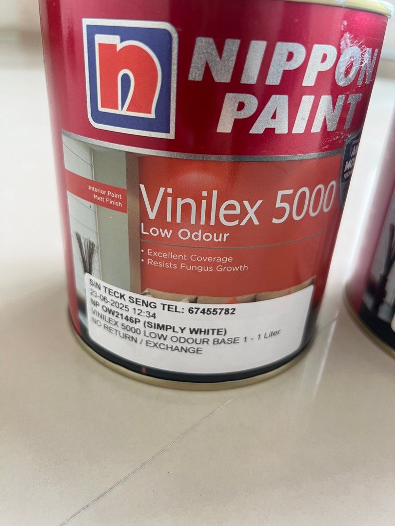 1 litre Nippon Paint (Simply White, Skyline, Polished Metal, Lilac White)62863094390145111