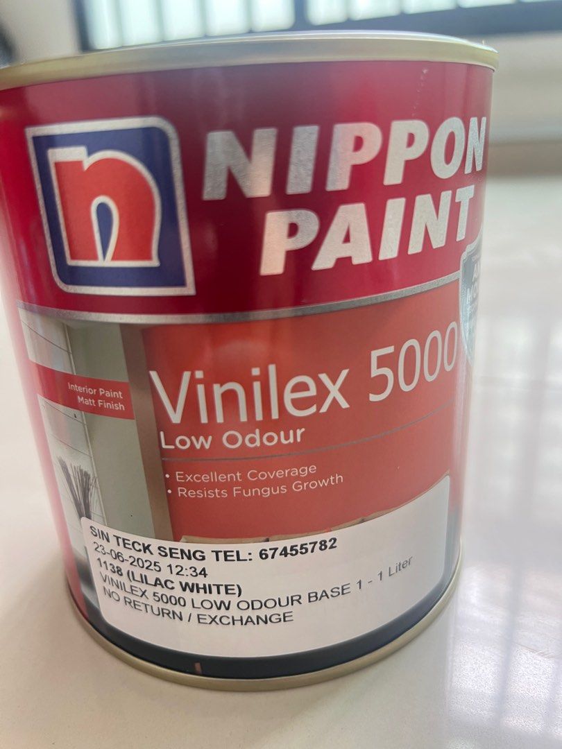 1 litre Nippon Paint (Simply White, Skyline, Polished Metal, Lilac White)62863094390145114