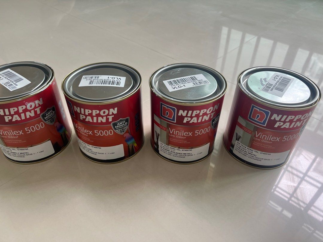 1 litre Nippon Paint (Simply White, Skyline, Polished Metal, Lilac White)62863094390145116