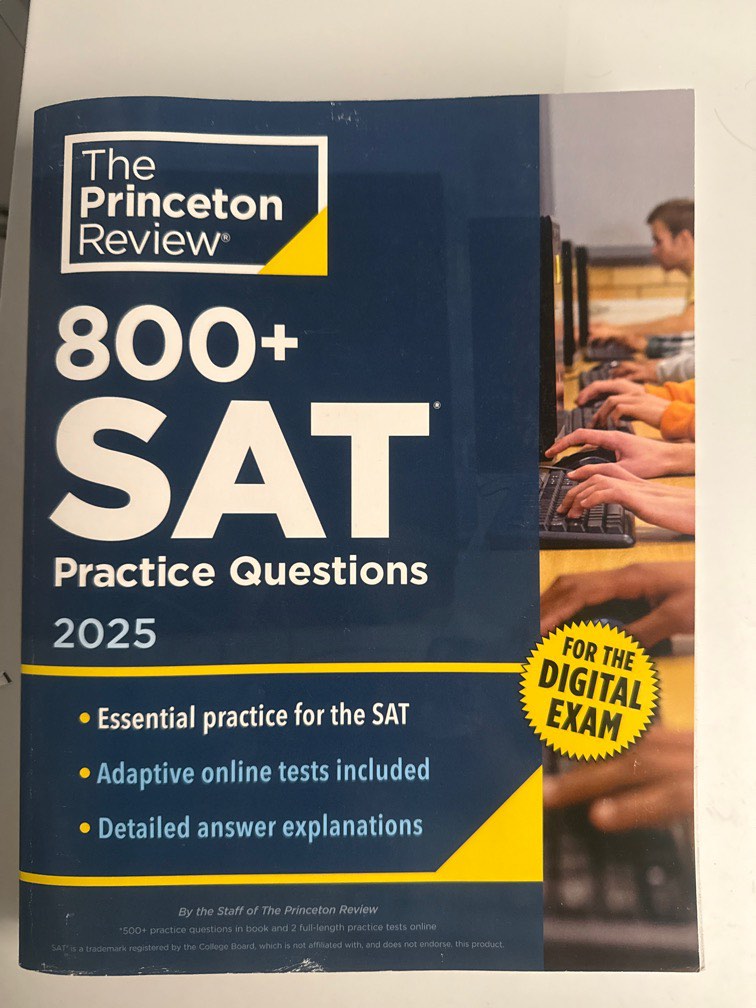 800+ SAT Practice Questions 2025, 興趣及遊戲, 書本 & 文具, 教科書 - Carousell